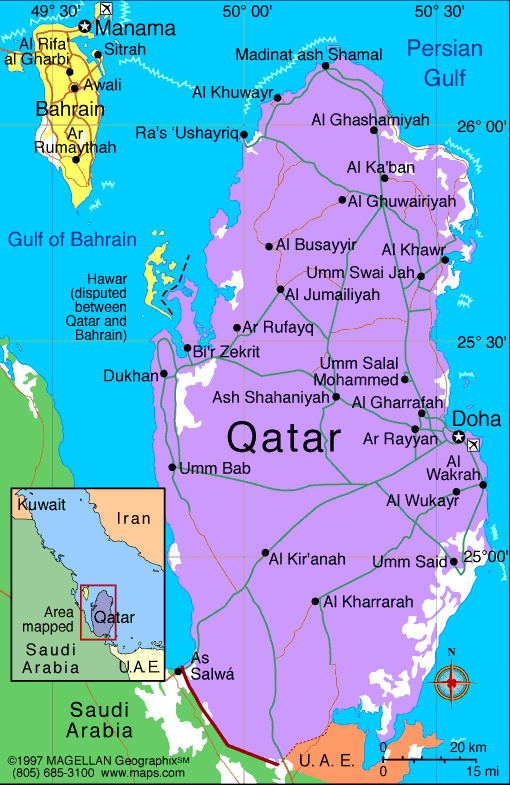 qatar villes carte